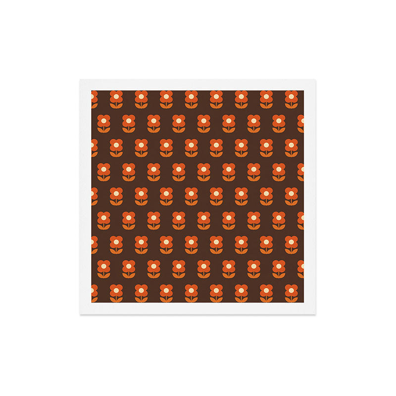 70s Flower Pattern #1 Art Print