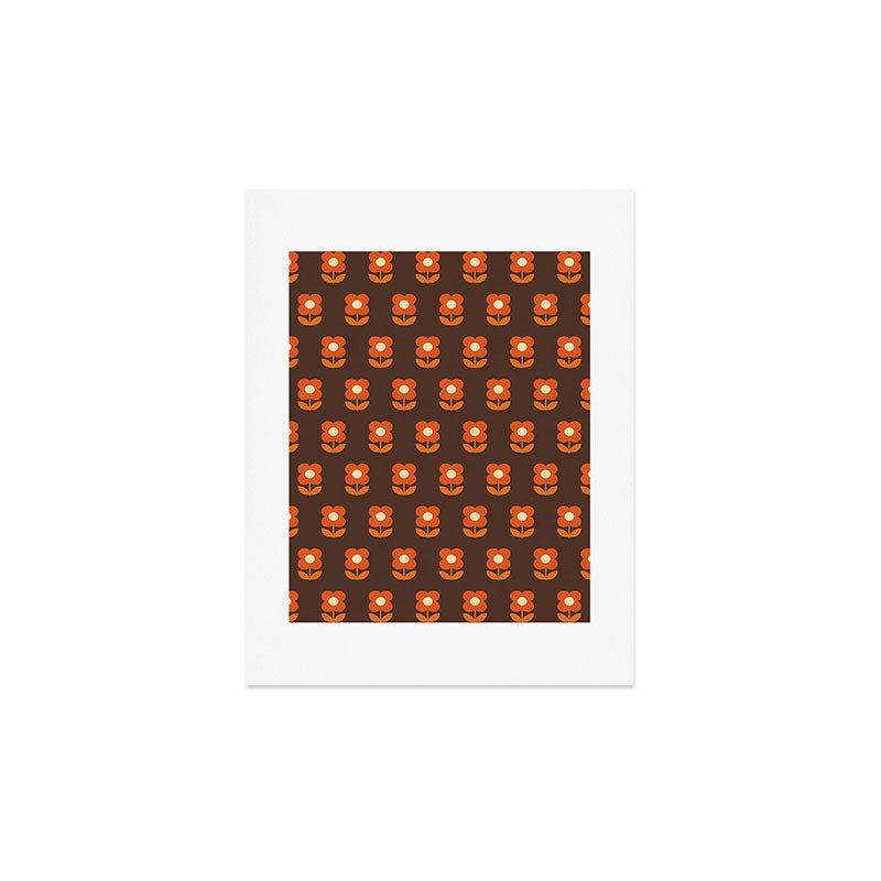 70s Flower Pattern #1 Art Print