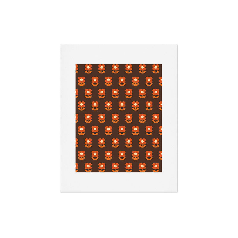 70s Flower Pattern #1 Art Print