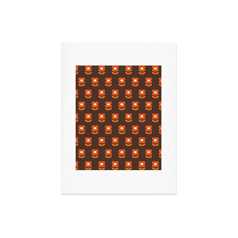 70s Flower Pattern #1 Art Print