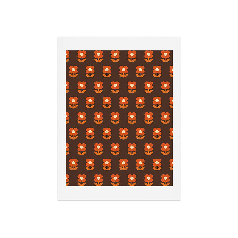 70s Flower Pattern #1 Art Print