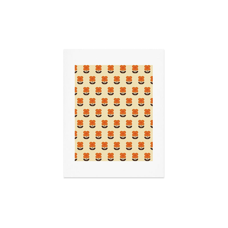 70s Flower Pattern #2 Art Print