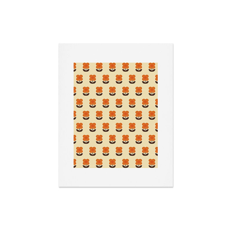70s Flower Pattern #2 Art Print