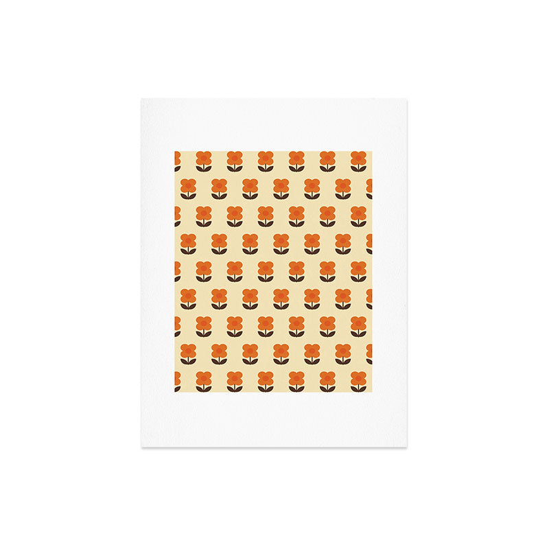 70s Flower Pattern #2 Art Print