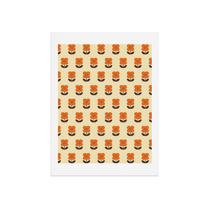 70s Flower Pattern #2 Art Print
