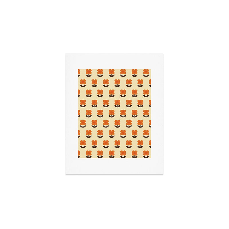 70s Flower Pattern #2 Art Print
