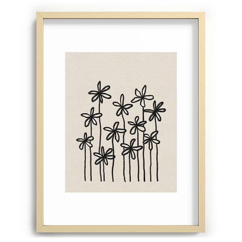 A Field Of Flowers Framed Art Print