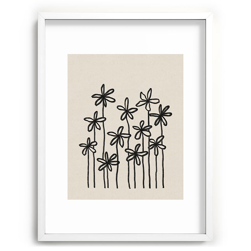 A Field Of Flowers Framed Art Print