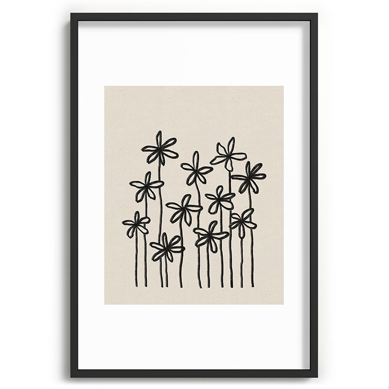 A Field Of Flowers Framed Art Print