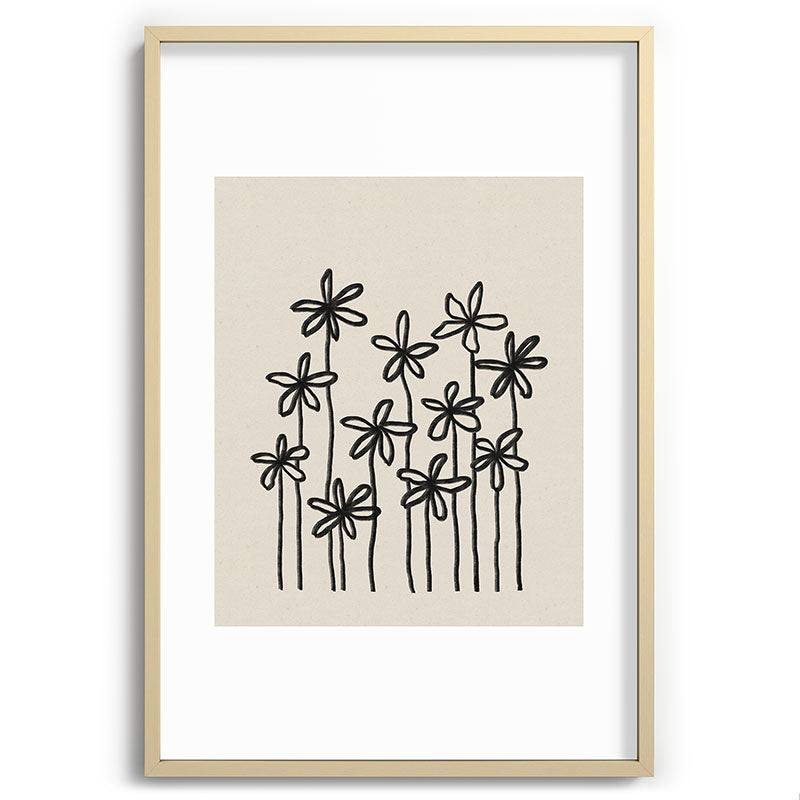 A Field Of Flowers Framed Art Print