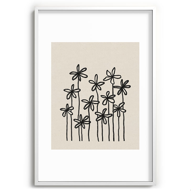 A Field Of Flowers Framed Art Print