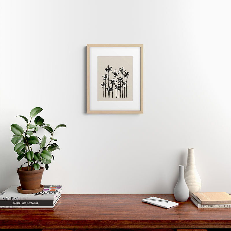 A Field Of Flowers Framed Art Print