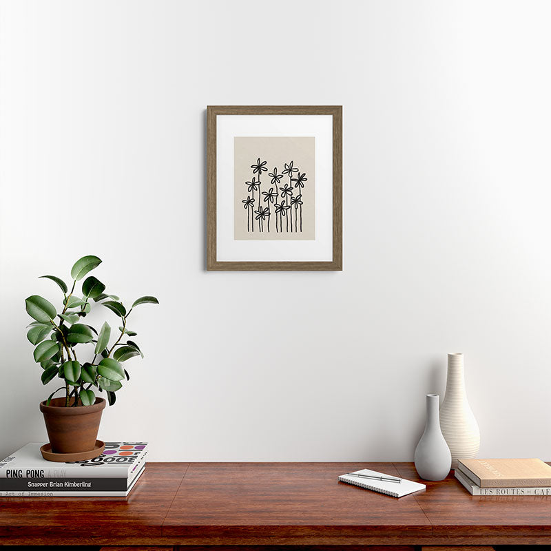 A Field Of Flowers Framed Art Print