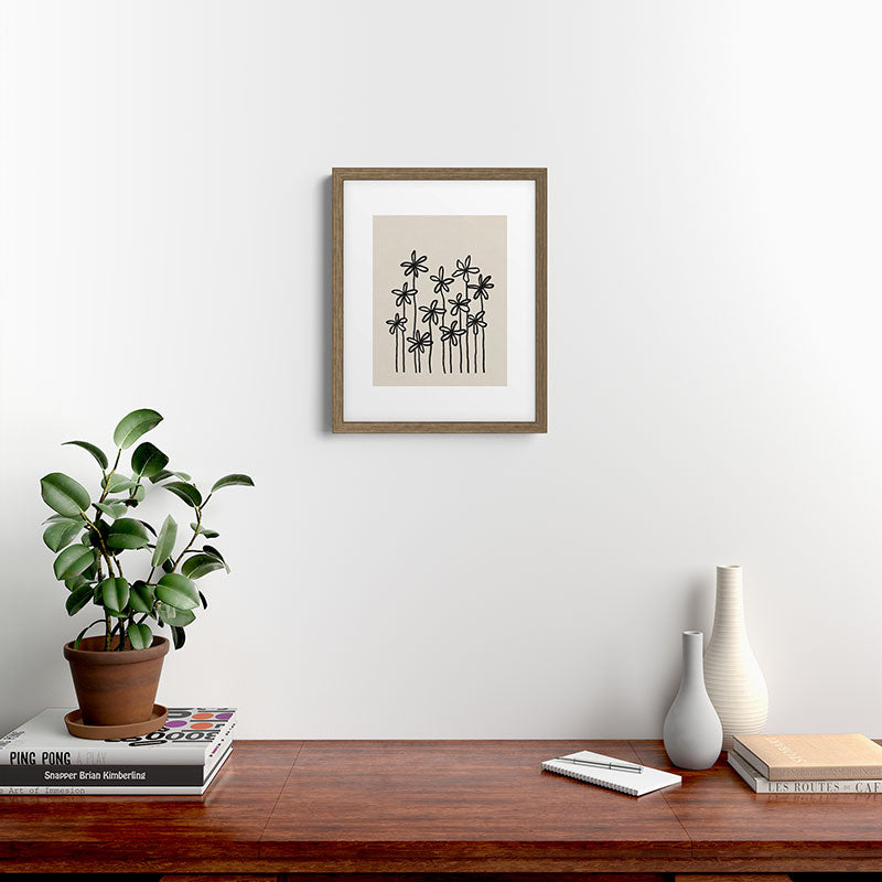 A Field Of Flowers Framed Art Print