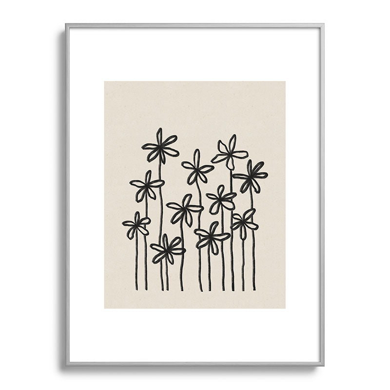 A Field Of Flowers Framed Art Print