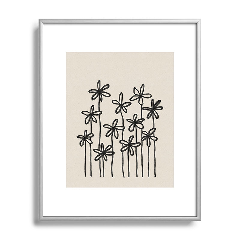 A Field Of Flowers Framed Art Print