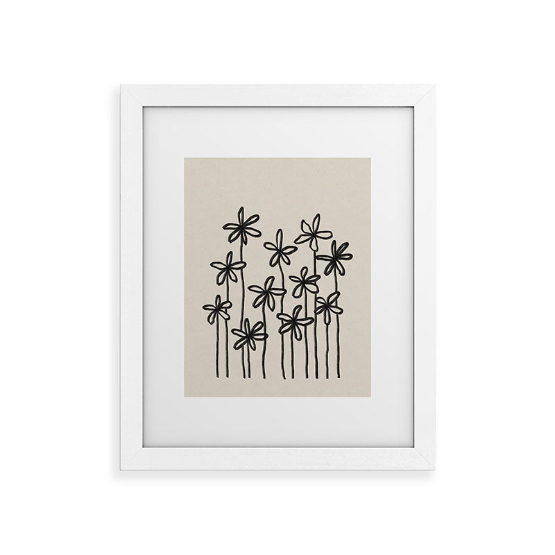 A Field Of Flowers Framed Art Print