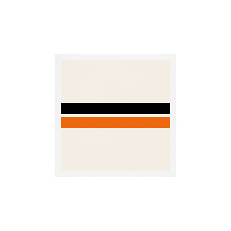 2 Stripes Black Orange Art Print