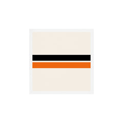 2 Stripes Black Orange Art Print