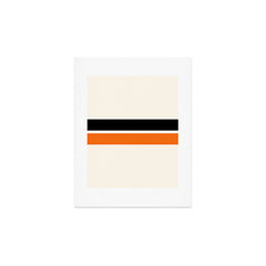 2 Stripes Black Orange Art Print