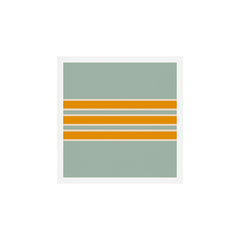 70s Style Mint Orange White Retro Stripes Pomona Art Print