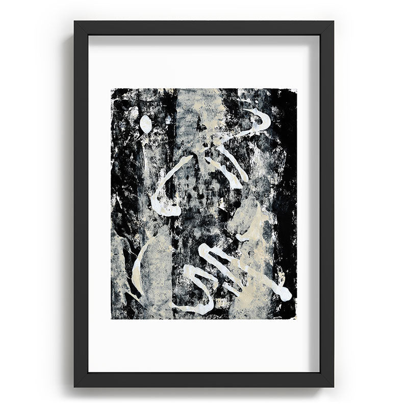 003: a vibrant abstract design in black and white by Alyssa Hamilton Art  Framed Art Print