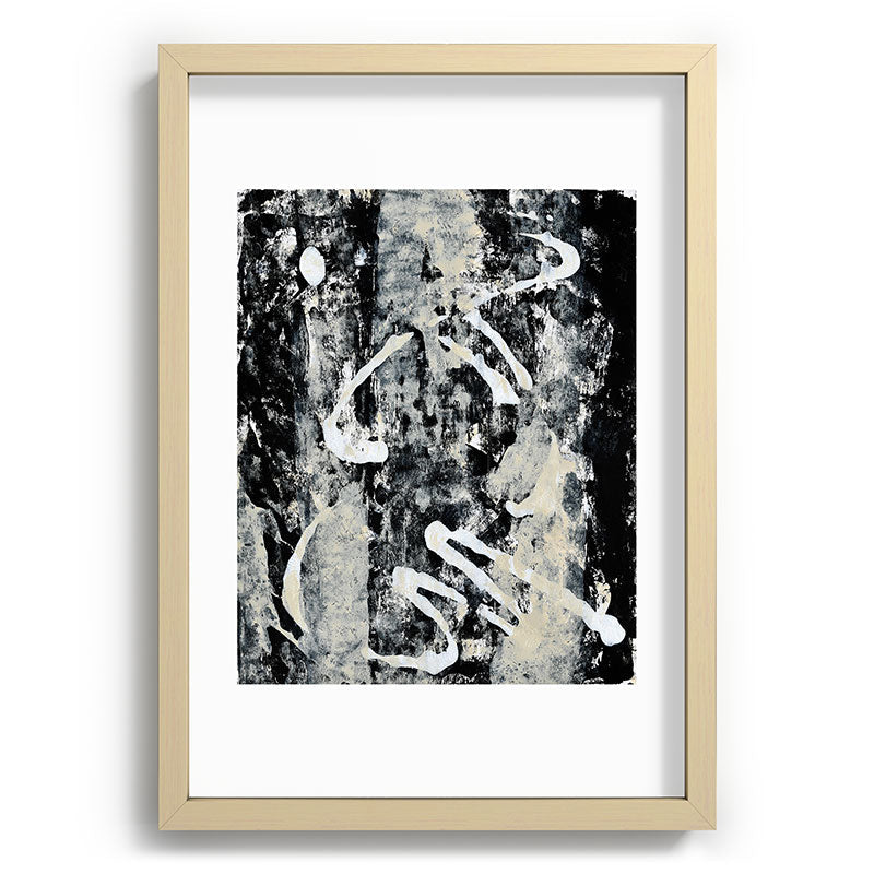 003: a vibrant abstract design in black and white by Alyssa Hamilton Art  Framed Art Print