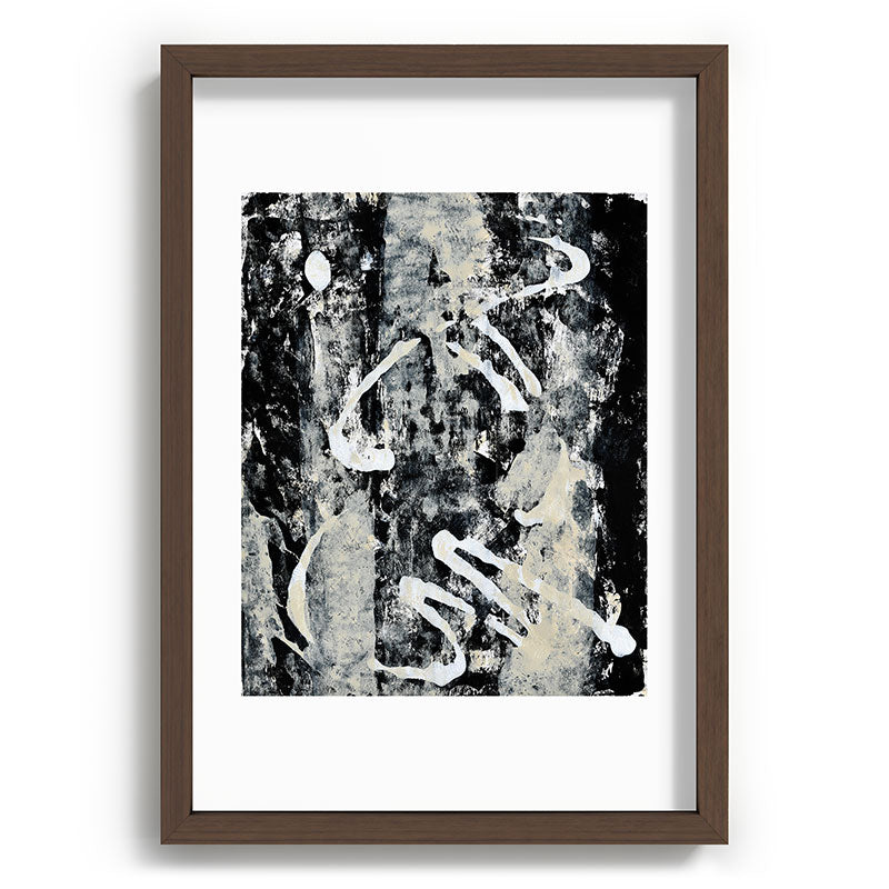 003: a vibrant abstract design in black and white by Alyssa Hamilton Art  Framed Art Print