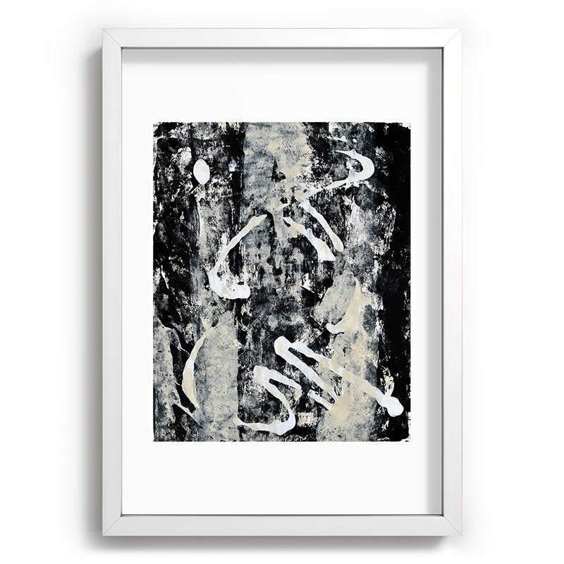 003: a vibrant abstract design in black and white by Alyssa Hamilton Art  Framed Art Print