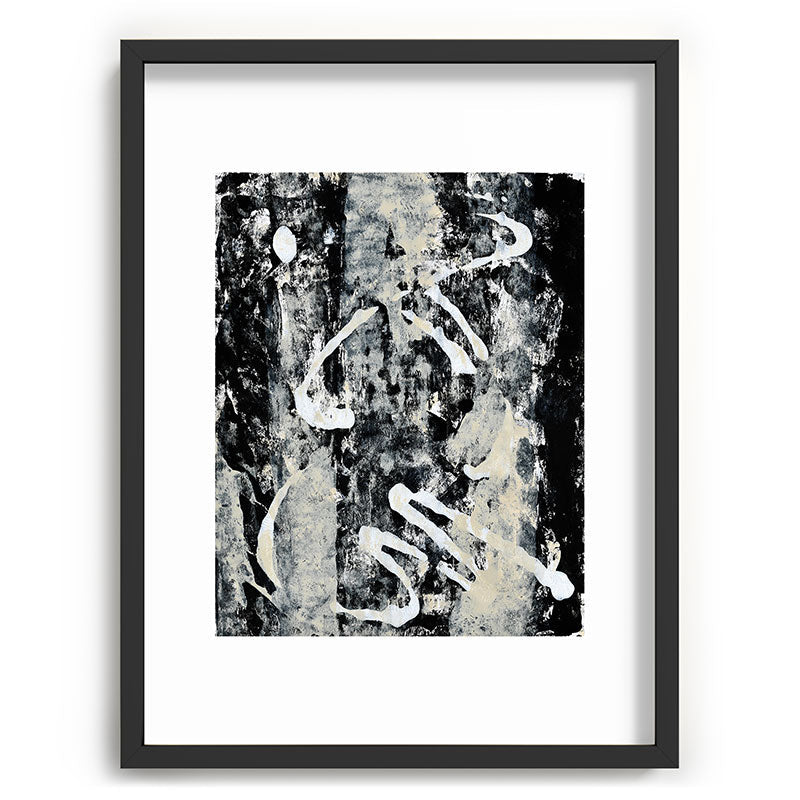 003: a vibrant abstract design in black and white by Alyssa Hamilton Art  Framed Art Print
