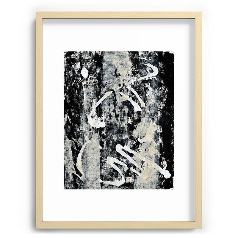 003: a vibrant abstract design in black and white by Alyssa Hamilton Art  Framed Art Print