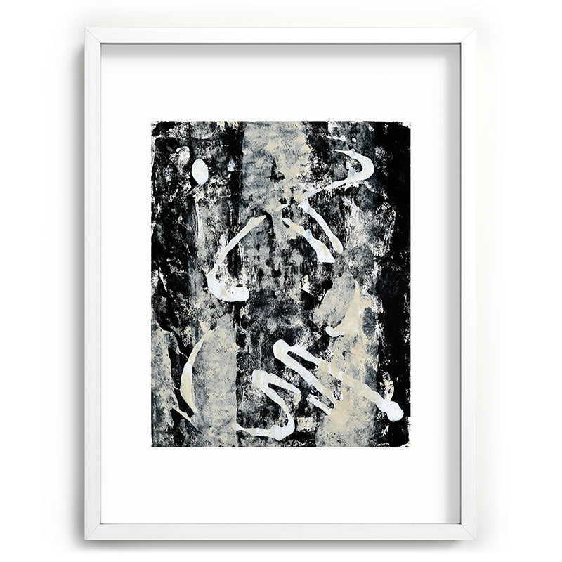 003: a vibrant abstract design in black and white by Alyssa Hamilton Art  Framed Art Print