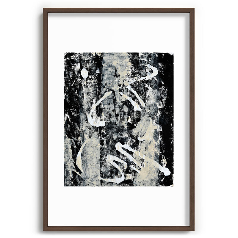 003: a vibrant abstract design in black and white by Alyssa Hamilton Art  Framed Art Print