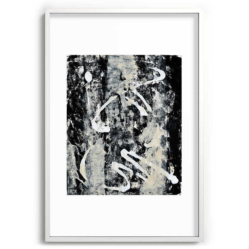 003: a vibrant abstract design in black and white by Alyssa Hamilton Art  Framed Art Print