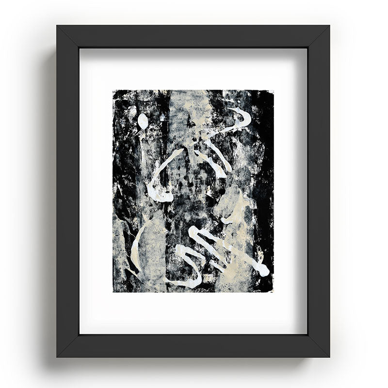 003: a vibrant abstract design in black and white by Alyssa Hamilton Art  Framed Art Print