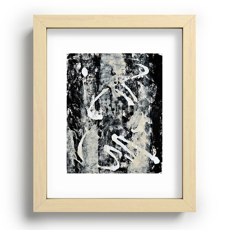 003: a vibrant abstract design in black and white by Alyssa Hamilton Art  Framed Art Print