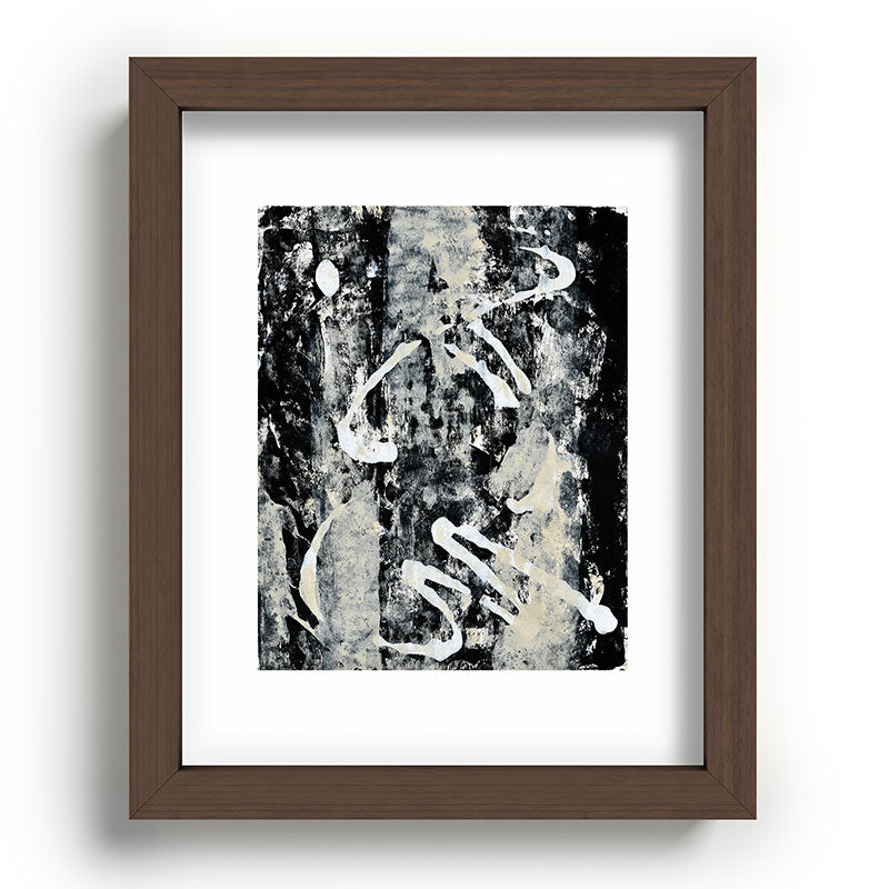003: a vibrant abstract design in black and white by Alyssa Hamilton Art  Framed Art Print