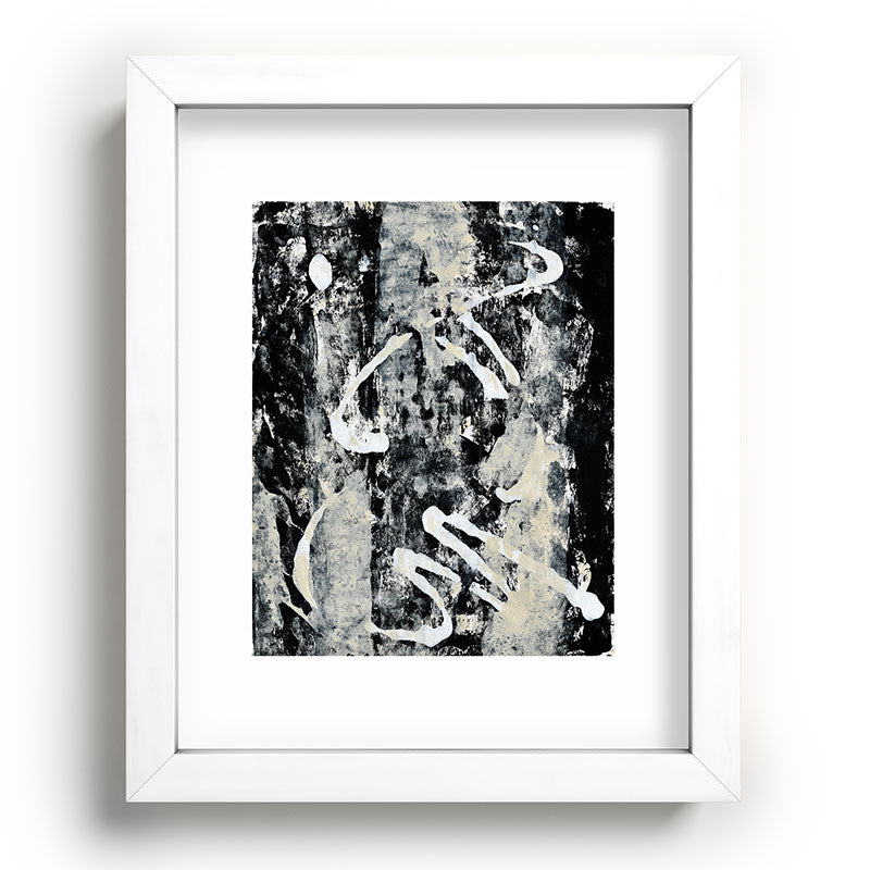 003: a vibrant abstract design in black and white by Alyssa Hamilton Art  Framed Art Print