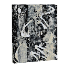 003: a vibrant abstract design in black and white by Alyssa Hamilton Art  Canvas Print