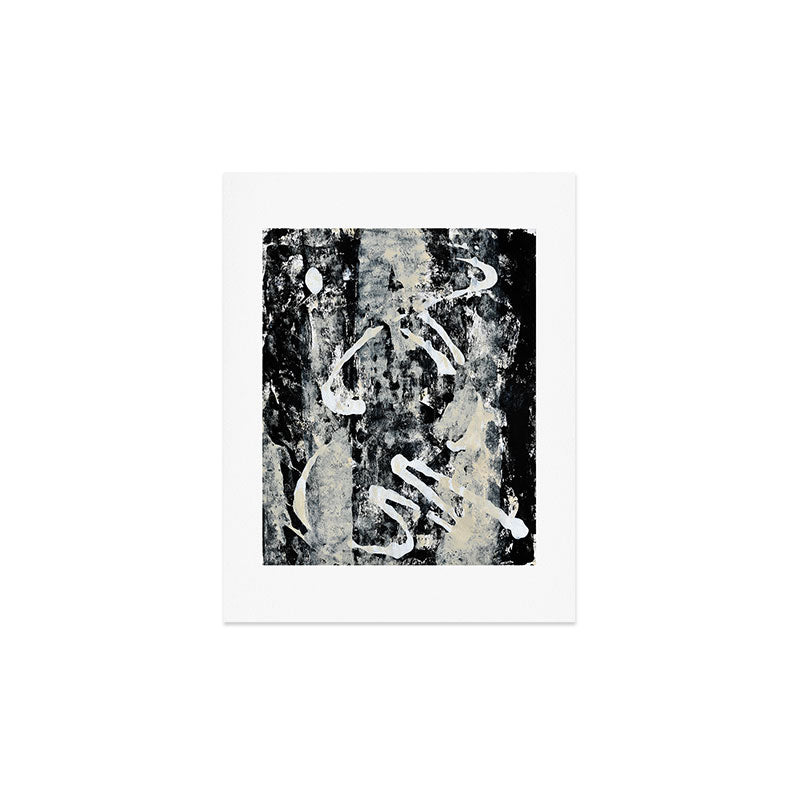 003: a vibrant abstract design in black and white by Alyssa Hamilton Art  Art Print