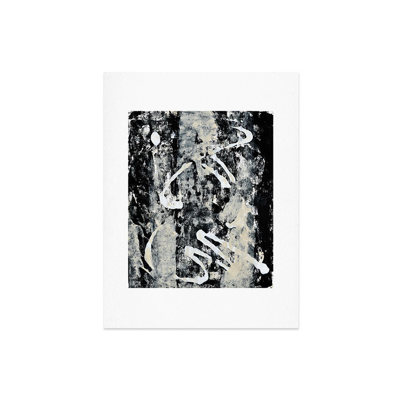 003: a vibrant abstract design in black and white by Alyssa Hamilton Art  Art Print