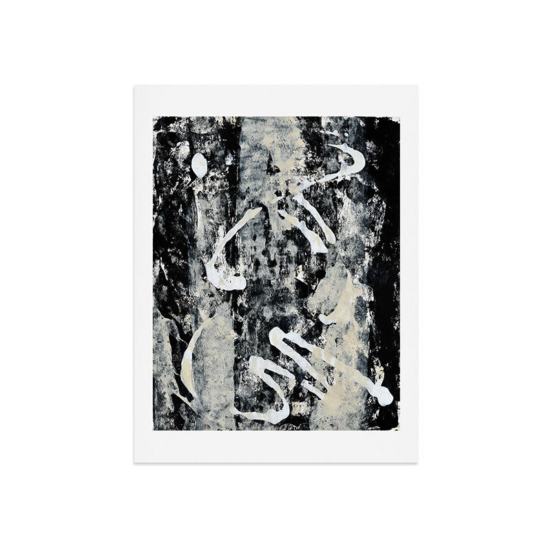 003: a vibrant abstract design in black and white by Alyssa Hamilton Art  Art Print