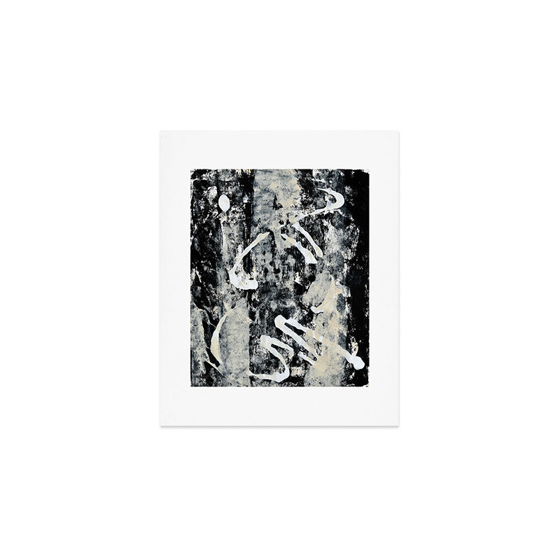 003: a vibrant abstract design in black and white by Alyssa Hamilton Art  Art Print