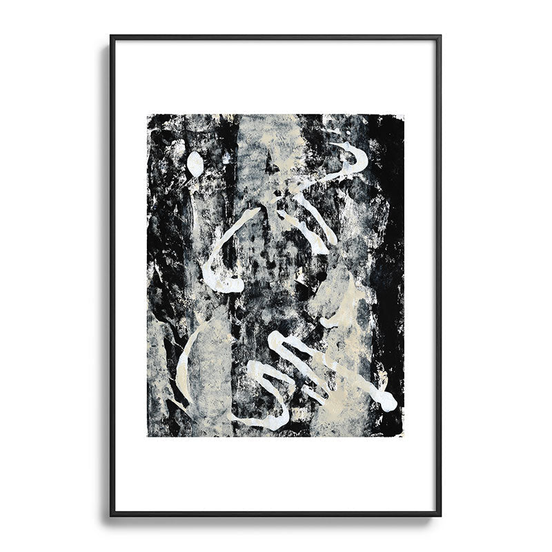 003: a vibrant abstract design in black and white by Alyssa Hamilton Art  Framed Art Print