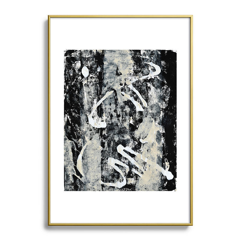 003: a vibrant abstract design in black and white by Alyssa Hamilton Art  Framed Art Print