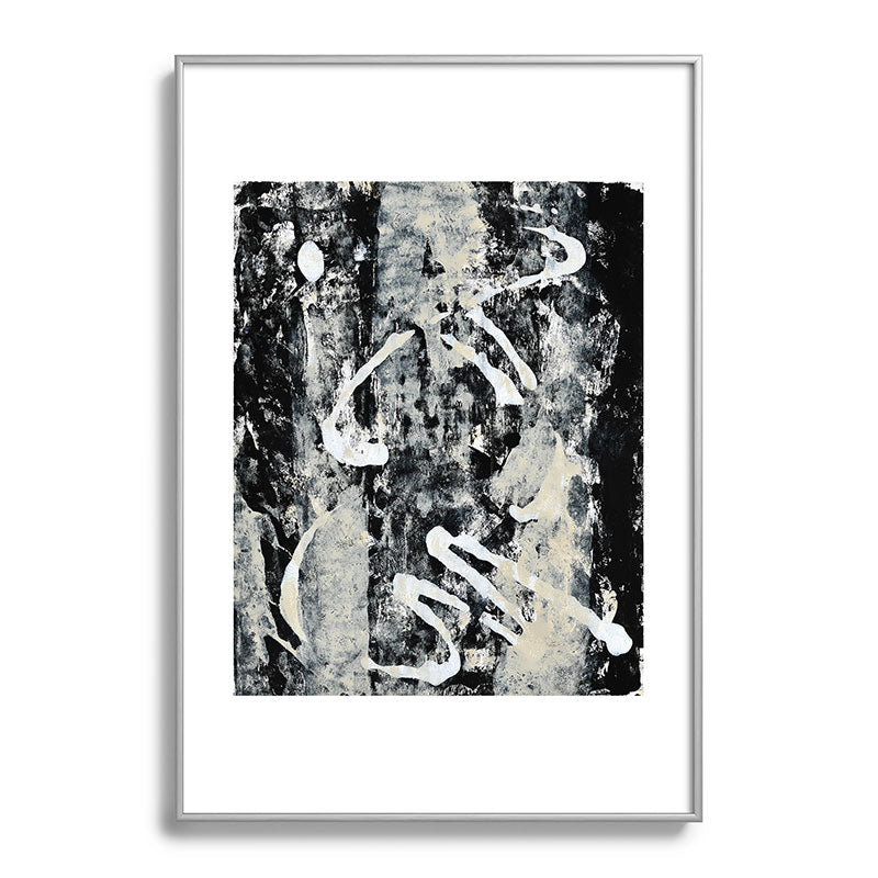 003: a vibrant abstract design in black and white by Alyssa Hamilton Art  Framed Art Print