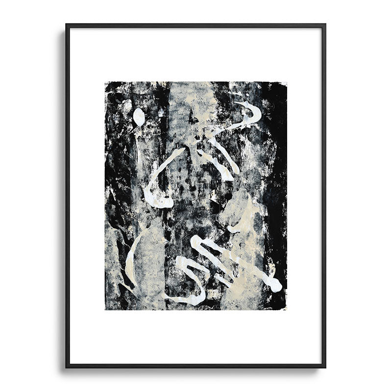 003: a vibrant abstract design in black and white by Alyssa Hamilton Art  Framed Art Print