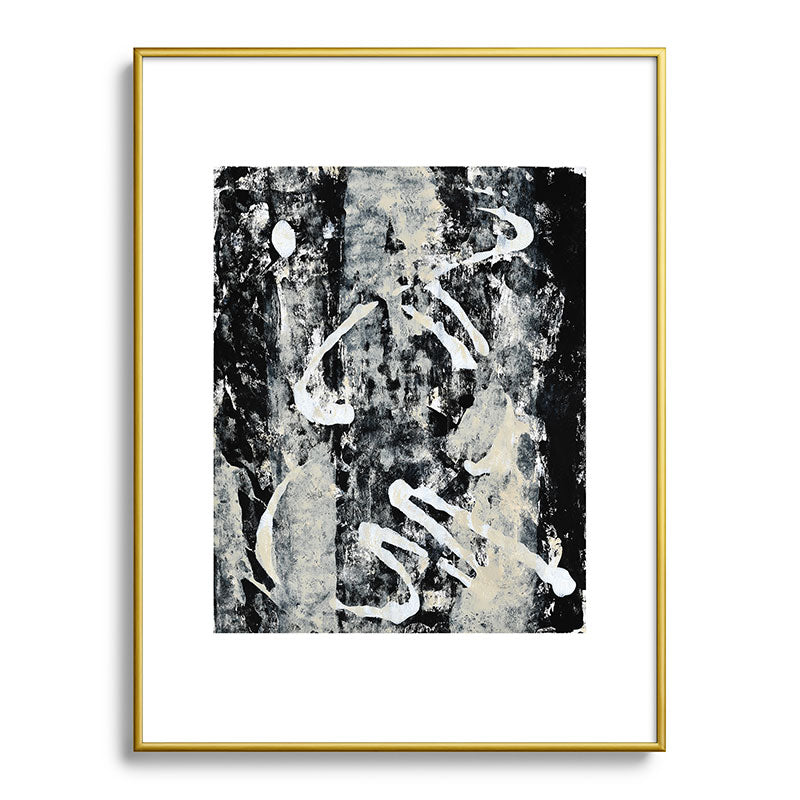 003: a vibrant abstract design in black and white by Alyssa Hamilton Art  Framed Art Print