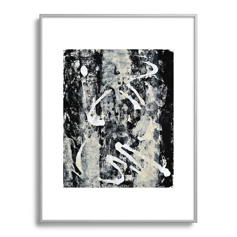 003: a vibrant abstract design in black and white by Alyssa Hamilton Art  Framed Art Print