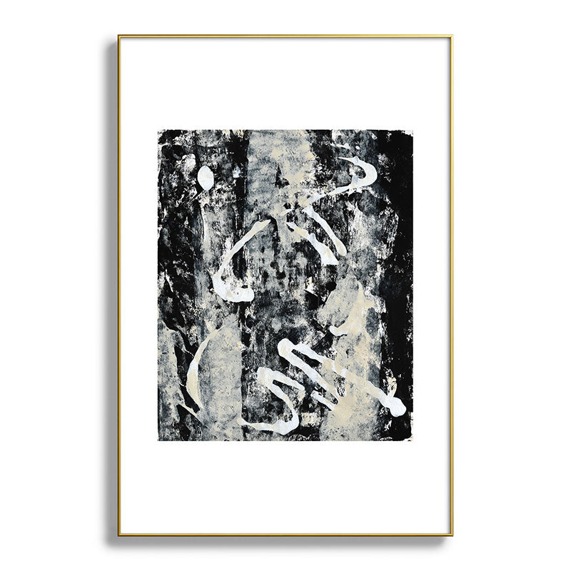 003: a vibrant abstract design in black and white by Alyssa Hamilton Art  Framed Art Print